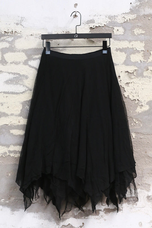 Marc Le Bihan Layered Skirt 2530 France Handmade MLB-2530-HEI Black